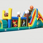 40 Ft Sports Obstacle Course for Rent - Side