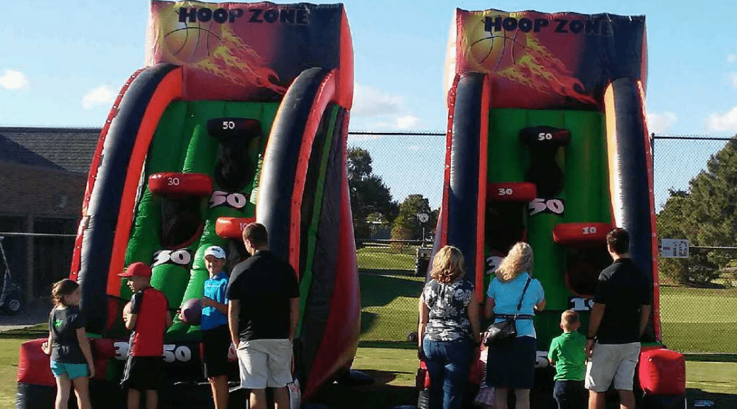 this is an inflatable basketball hoop