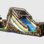 This a camo themed obstacle course