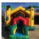 This is a jungle themed bounce house rental
