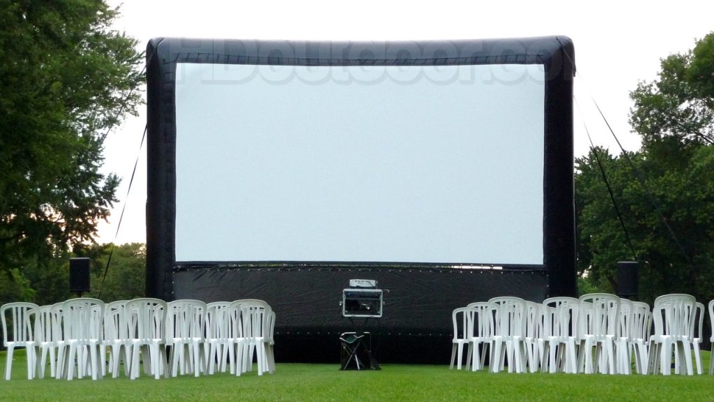 This is an inflatable movie screen