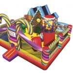 This is a Candy Land Bounce House for Toddlers