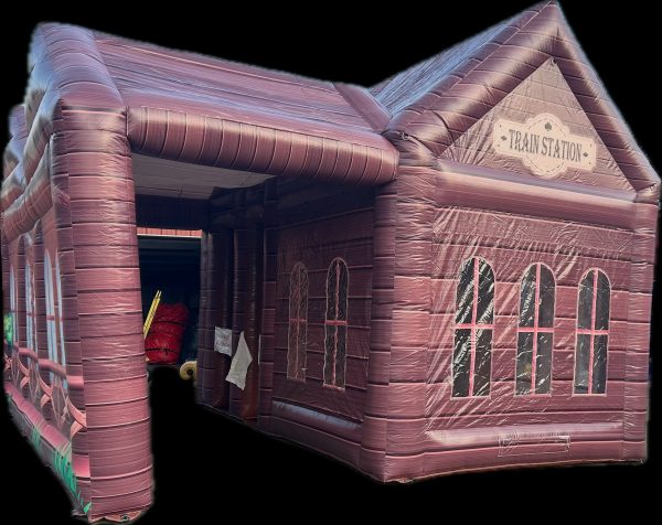 Inflatable Train Station Drive through area